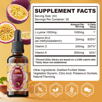 l-lysine drops supplement facts