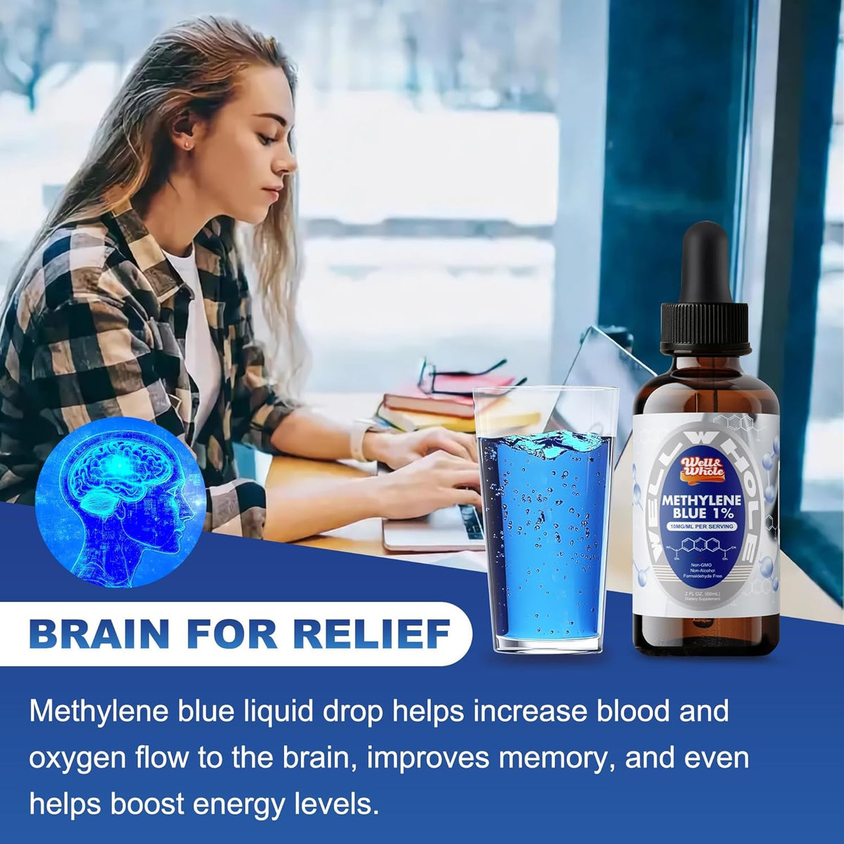Methylene Blue Liquid Drops – Brain