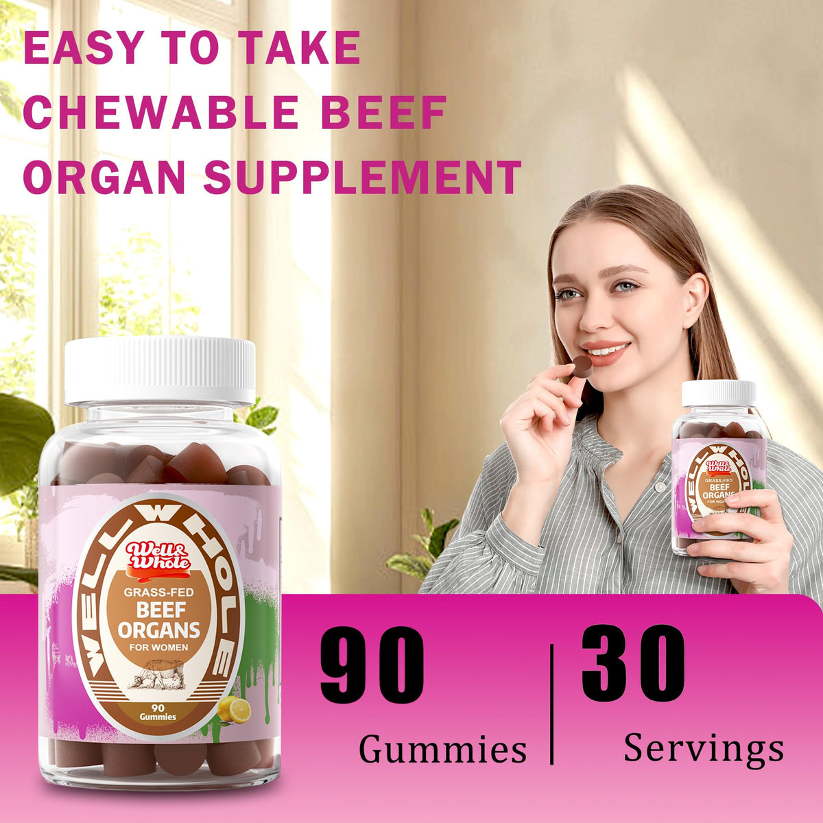 easy to take chewable beef organ supplement