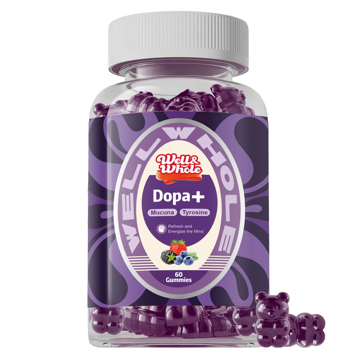 Dopamine Gummies Mucuna Pruriens 500mg – Mood & Focus – well&whole