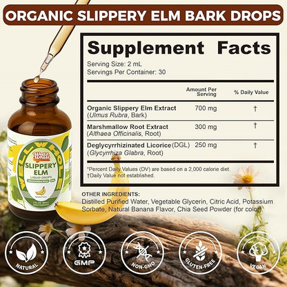 organic slippery elm bark drops