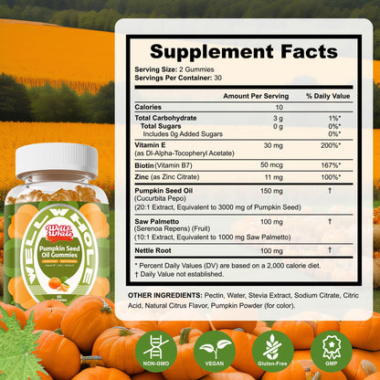 pumpkin seed oil gummies supplement facts